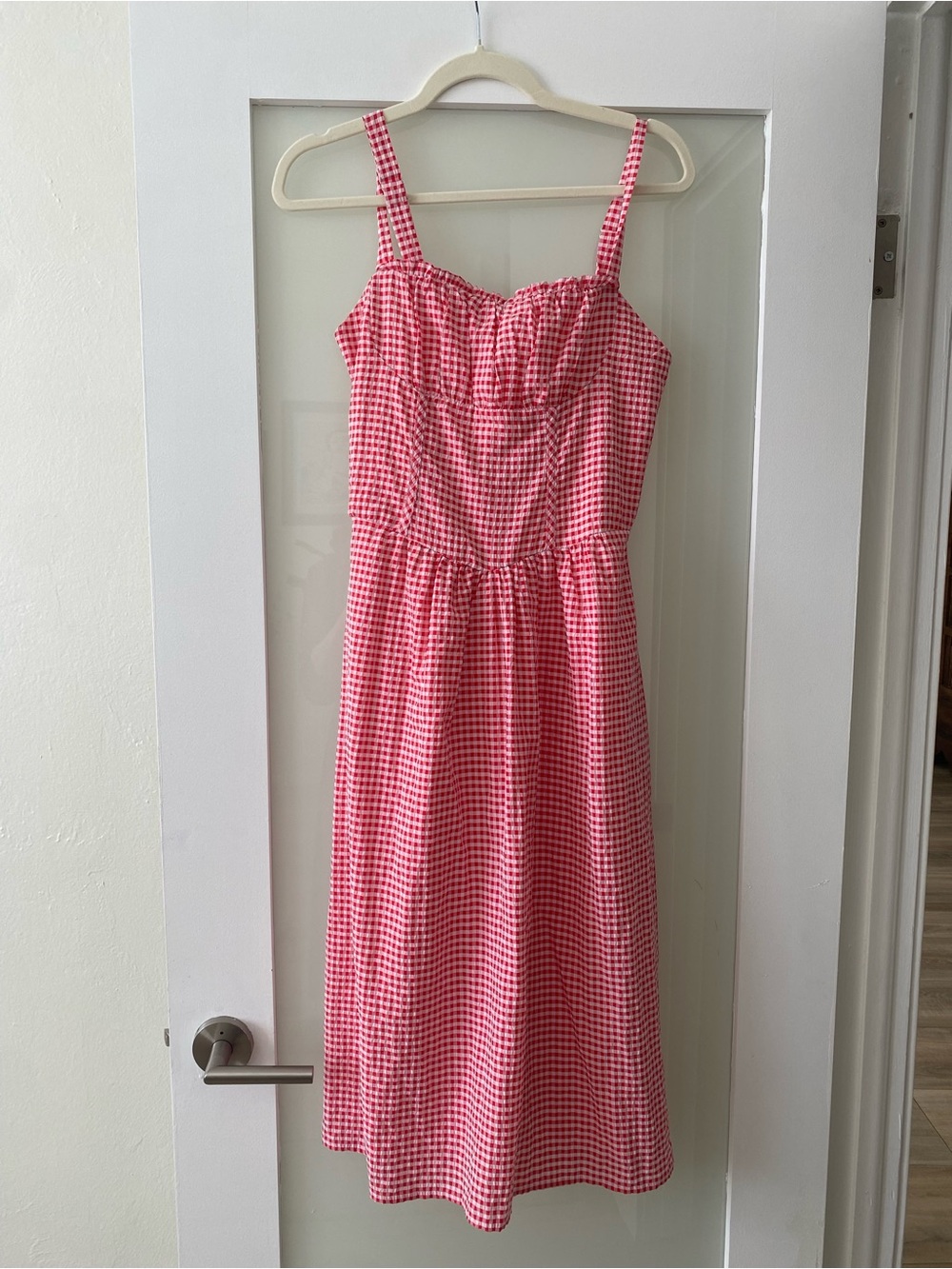 Wild Fable Red Gingham Sundress with Sweetheart Bodice Size Small